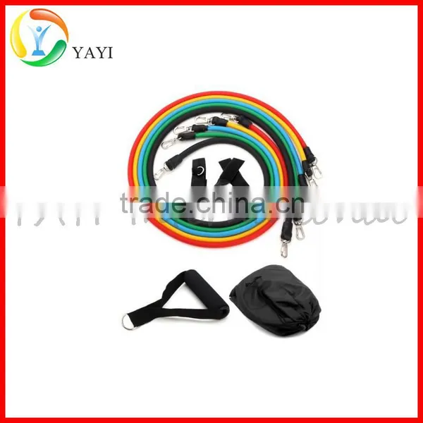 Wholesale 11 Piece Resistance Band Set With Exercise Tubes Quality Choice photo-3