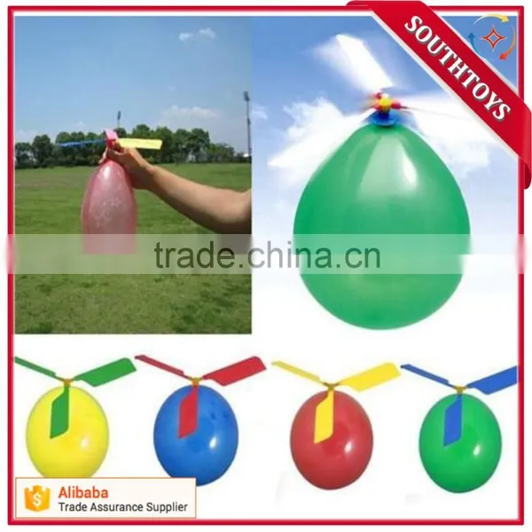 Kids Toys Whirly Wing Balloon Helicopter Party Favor Toy Balloon Powered Helicopter Toy photo-3