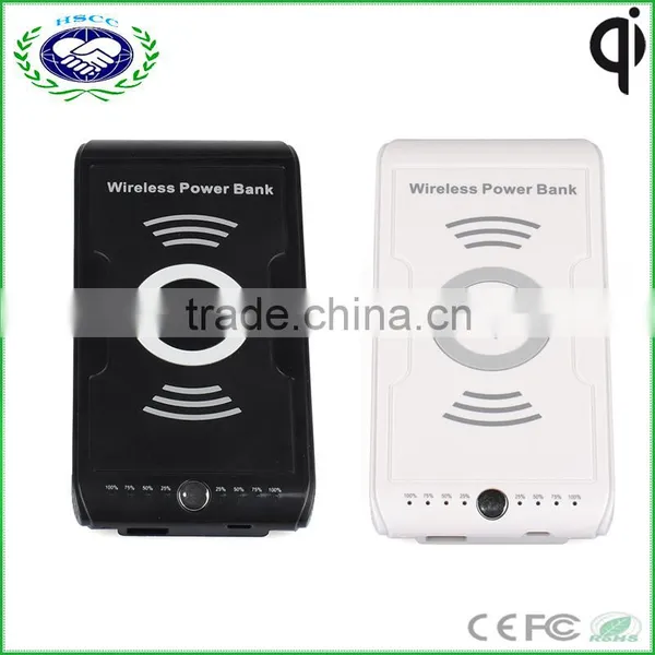 Portable qi Wireless Charger Power Bank With 2 Usb Port for Samsung Galaxy s6 photo-2