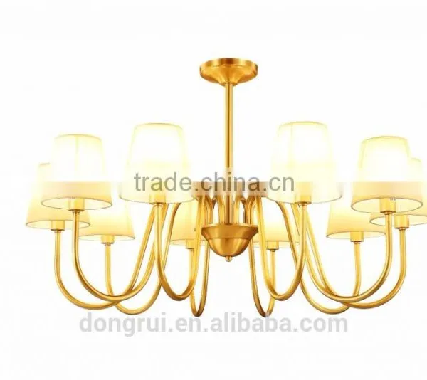 American Morden Style Classical Full Copper Lighting Chandelier For High Ceiling 3 Heads 291-3H photo-4