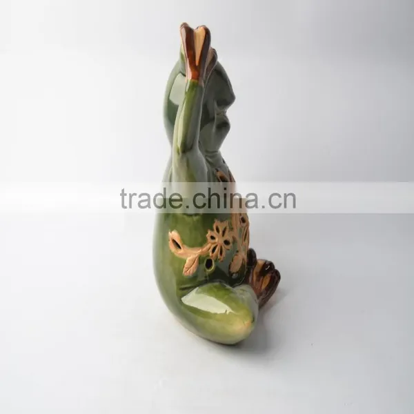 Ceramic Frog Candle Holder With Hoodwink photo-3