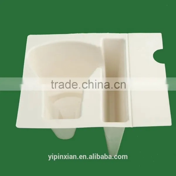 Eco Green Smooth Paper Pulp Packaging Molded From Recycled A4 Paper Pulp photo-2