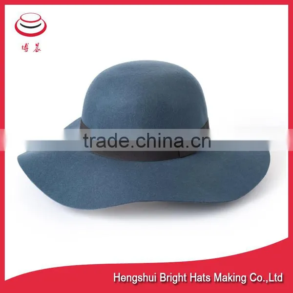 New Design Waterproof Wool Felt Hats , Ladies Floppy Styles photo-2