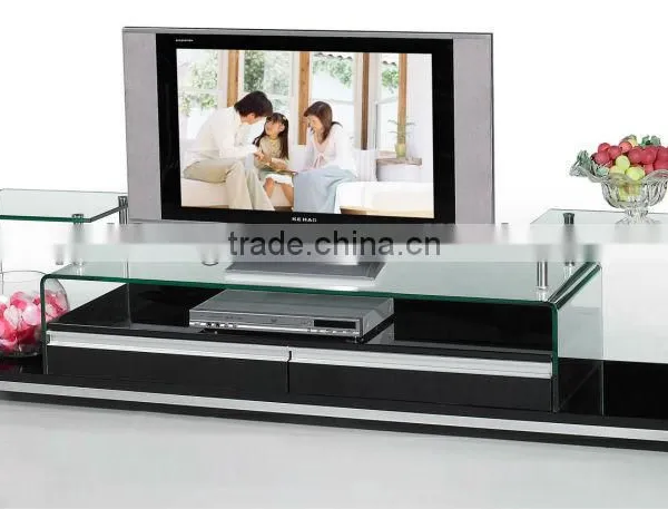Modern Hot Bending Glass Tempered Glass TV Stand for Living Room photo-3