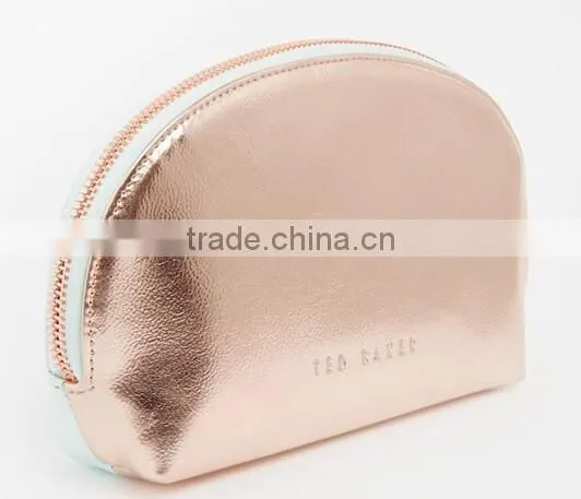 China Supplier Gold PU Make Up Bag photo-2