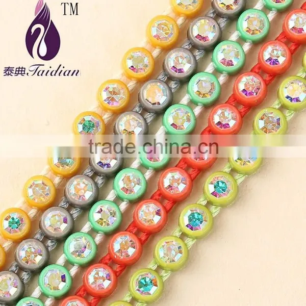 Rhinestone Crystal Trim Yards,rhinestone Sewing Trim Red photo-4