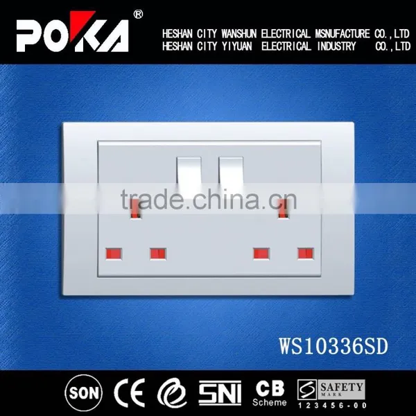 Poka New13A Double Wall Switch Socket