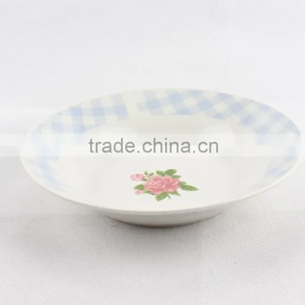 8 Inch Hotel Used Super White Decorative Bone China Soup Plate photo-5