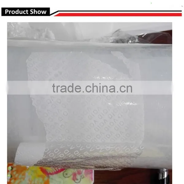 Blank Printable Tamper Evident VOID Label Materials