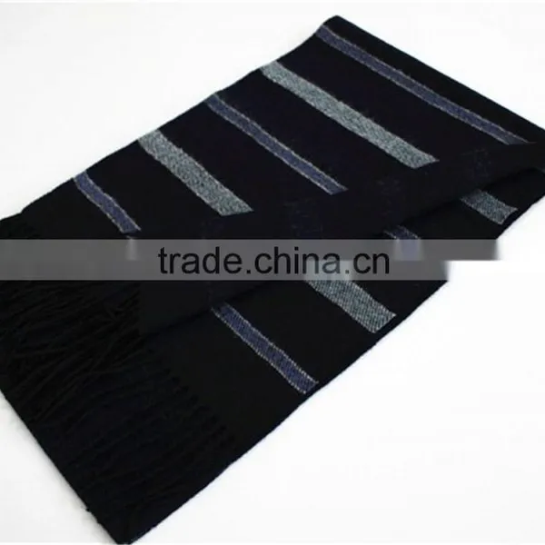 Yarn Dyed Split Joint Wool Scarf With Fringe photo-4