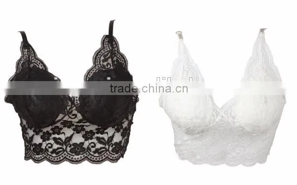 High Quality Lace Bralette,Sexy Deep V Full Lace Camisole photo-3