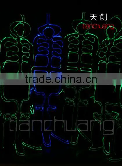 2016 Hot Sale LED Light up Fiber Optic Tron Dance Jumpsuits photo-5