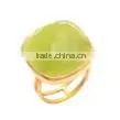 Natural Sea Green Chalcedony Gemstone Ring 2016