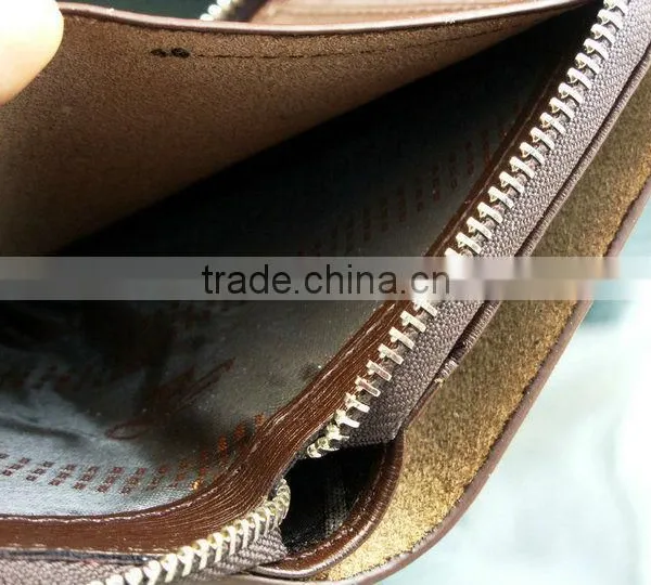 Billfold Multi Pockets Purse Card Holder Mens Zipper Leather Wallet photo-6