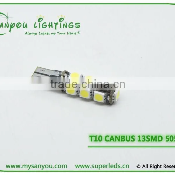 Hot Products T10 Canbus 5050 13smd Car Led Lighting / Car Electric / Innovative Mechanical Products