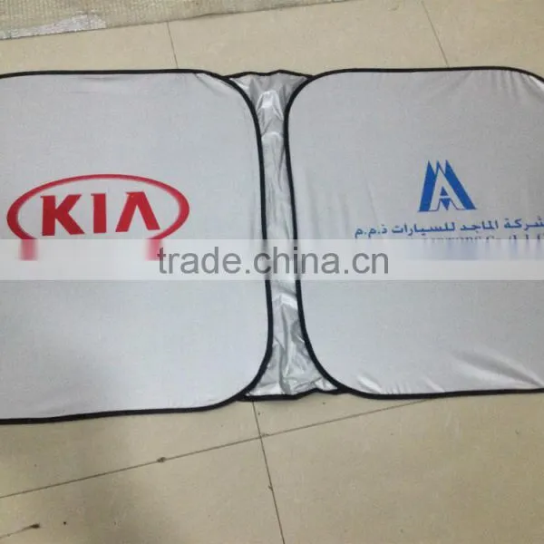 Car Front Square Sunshade/front Windscreen Nylon Silver Sunshade/printing Logo for Promotion Gift photo-4