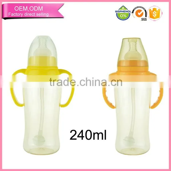 Wholesale Standard Neck Baby Ppsu Feeding Bottle With Straw and Handles photo-3