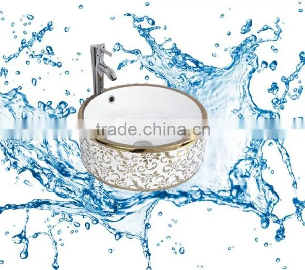 Artificial Bathroom Porcelain Home Garden Wash Color Basins With Cabin photo-4
