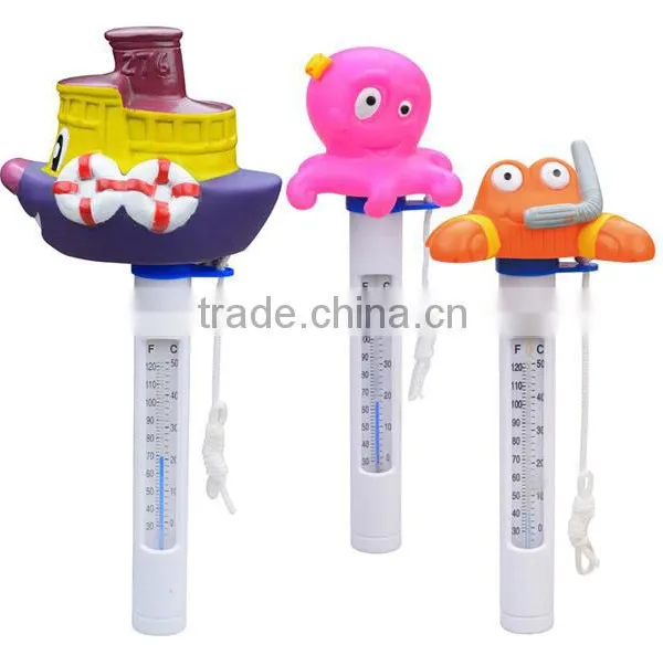 Floating Pool Thermometer Octopus Shape Water Temperature Thermometers With String, Shatter Resistant photo-3