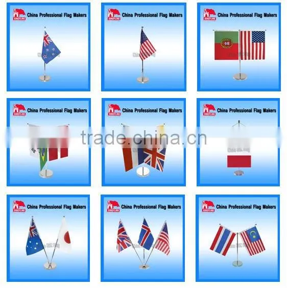 Custom Table/desk Flag With Telescoping Pole and Plastic Base