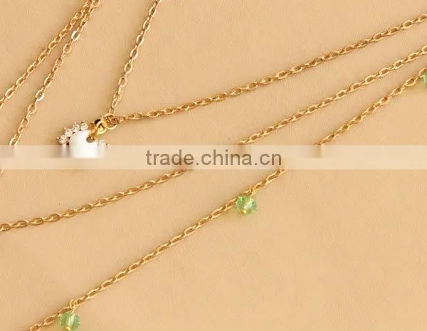 MYLOVE Fashion Gold Plated Necklace Cute Butterfly Leaf Pendant Long Polo Chain Sweater Necklace HOT MLSC-17 photo-3