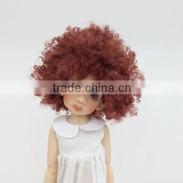 Wholesale Short Brown Kinky Curly Wig for American Girl Doll