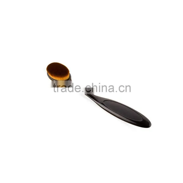 Factory Price Single Black Oval Makeup Brush Nylon Hair Toothbrush Makeup Brush