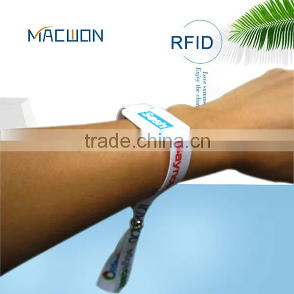 Factory Promotional Fabric Passive Rfid Woven Wristband for Festival Concert Sports Events photo-3