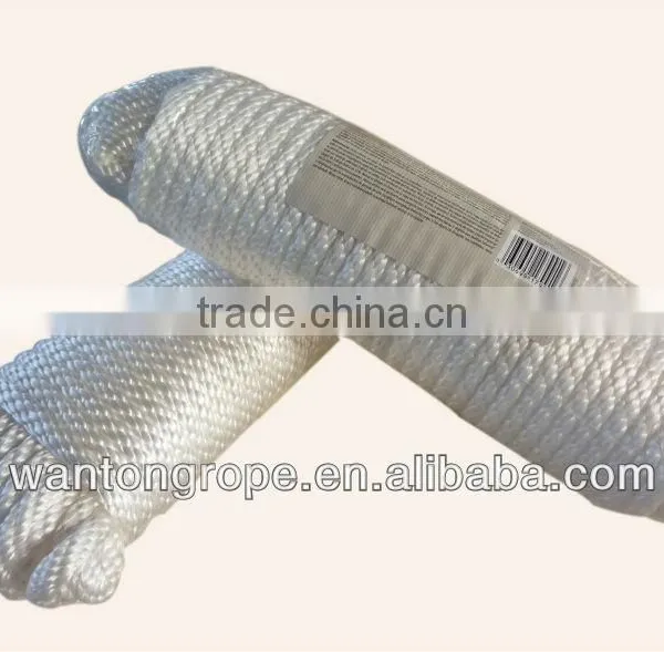 Pro-Grade Solid Braid Polypropylene Rope - 7/16" x 100' Silver White Color Lift Drag All Purpose Line
