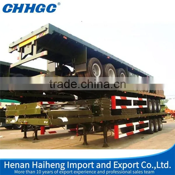 Professional Tri-axle Flatbed Semi-trailer, Lowboy Semi-trailer for Sale, Low Bed Trailer Capacity