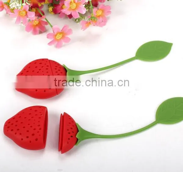 Reuseable Silicone Tea Bags Strawberry Orange Umbrella Owl Tea Bags photo-2