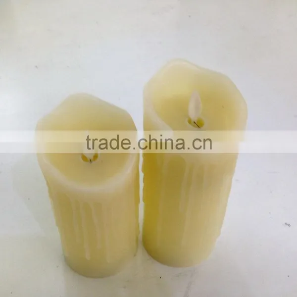 Flameless Dripping Moving Wick Led Candles With Remote Control Led Dancing Wick Candles With Timer photo-5