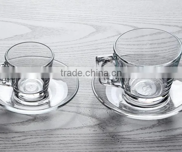 Glass Tea Cup and Saucer Wholesale Turkish Coffee Set Coffee Gift Set photo-6