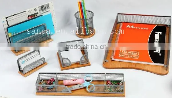 New Design Metal Wire Mesh Office Stationery Set/Office Table Set photo-2