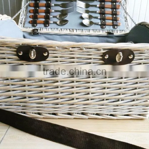 Custom China Manufacture Export Nice Quality Empty Handmade Cheap Large Wicker Picnic Basket photo-4