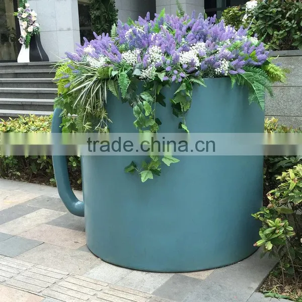 Fiberglass Big Teacup Flowerpot photo-5