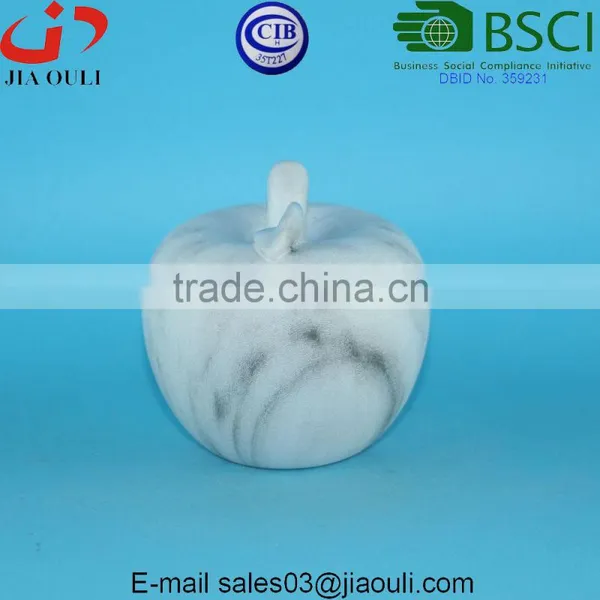 New Design Decoration Water Transfer Printing Marble Color Ceramic Apple photo-2