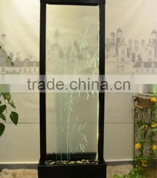 Bamboo Etched Glass Home Decoration Waterfall photo-2