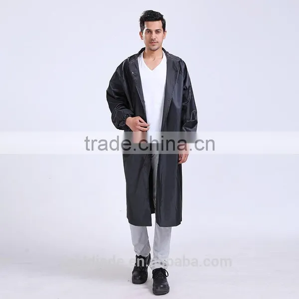Long Raincoat Poncho Hooded Long Polyester Rain Coat One Piece Rain Coat Waterproof photo-4