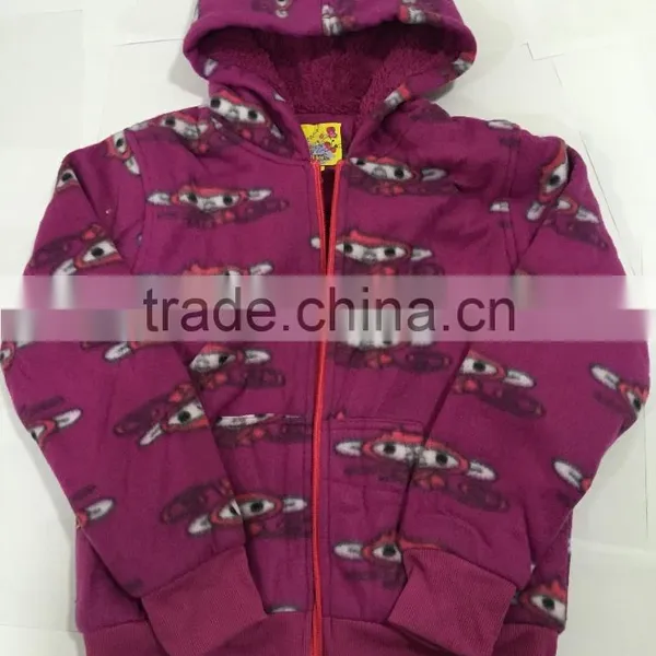 OEM Service Winter Fleece Children Cartoon Hoodies Coat photo-3