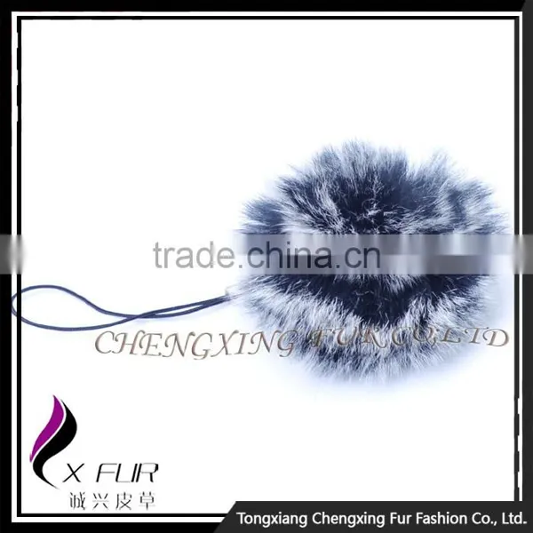 CX-A-54B 2016 Fashion Wholesale Cheap Rex Rabbit Fur Cell Phone Charm Chain photo-4