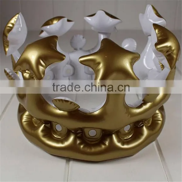 Wholesale Children Party Gift Toy Inflatable Crown PVC Headdress Crown for Christmas Decorations photo-4
