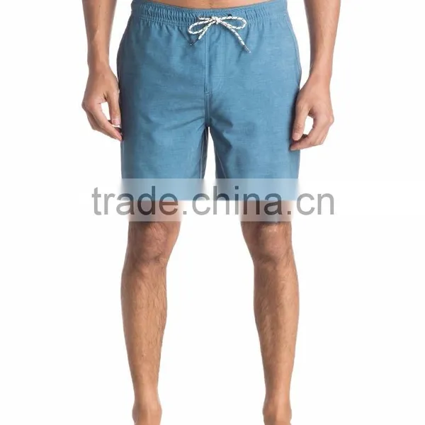 2017 Cusrom Men Board Shorts Stretch Waist Custom 100% Cotton Royal Oxford Shorts Double Flat Welt Back Pockets photo-3