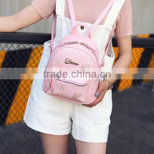 2017 Hot Sale New Design Wholesale Price Girls Leather School Backpack photo-6