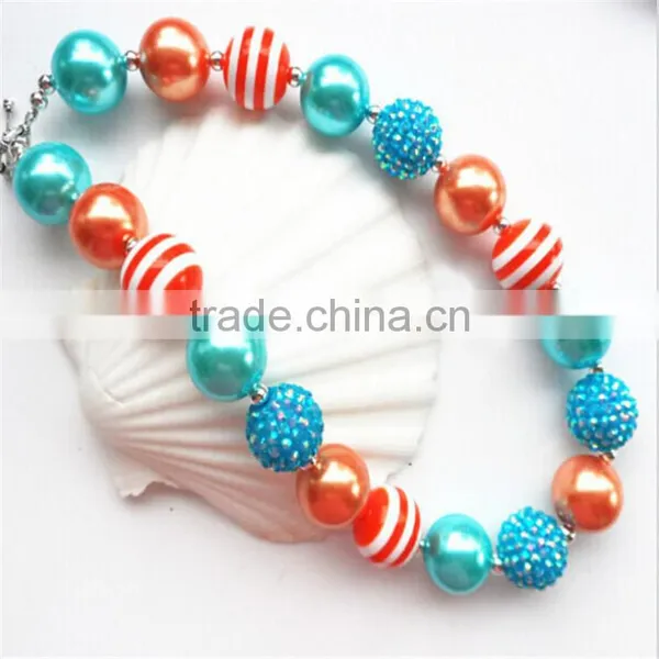 Wholesale Girl's Necklace Handmade Plastic Bead Cheap Plastic Bead Necklace for Children photo-3