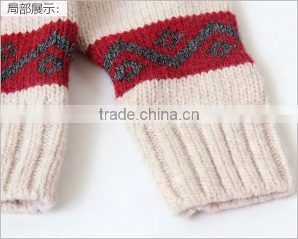 Korean Style Reindeer Patterns Baby Wool Sweater Cardigan photo-5