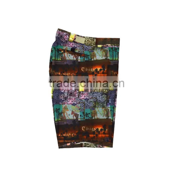 Wholesale Jacquard Fabric Beach Shorts, 4 Way Stretch Boardshorts Custom photo-3