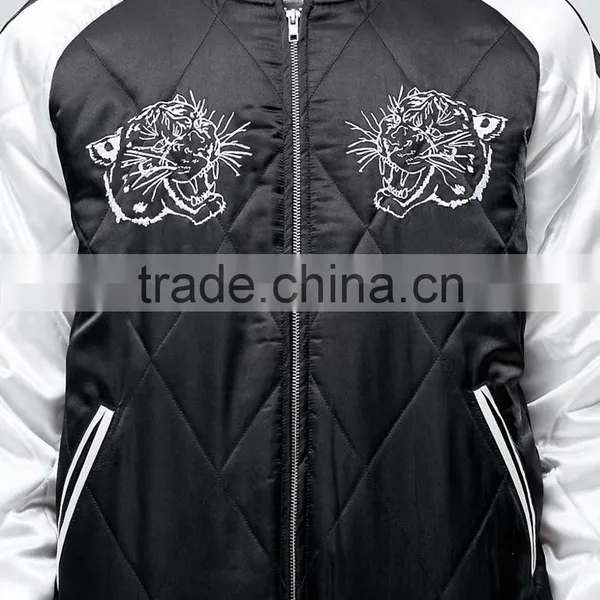 2017 Factory Directly Sale Customized Brand Colors Sizes Material Print Lion Baseball Collar Winter Man Men Jacket photo-3