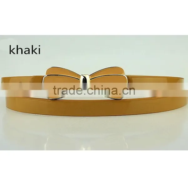 New Arrival Fashion Design High Quality With Flower Design Alloy Metal Buckle Women Slim PU Leather Belt photo-5