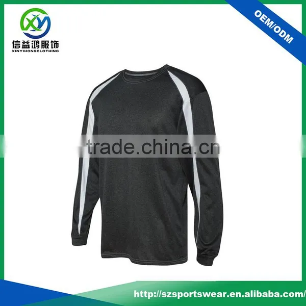 New Arrival Contrast Color Quick Dry Stretchy O-Neck Long Sleeve Men's Sport T-Shirt photo-4